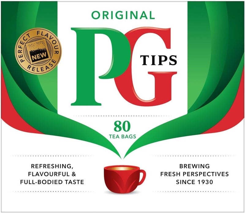 PG Tips Original Black Tea Bags - 80 Count - Image 1